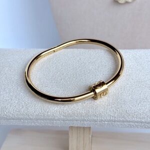 Gold Screw Love Bangle